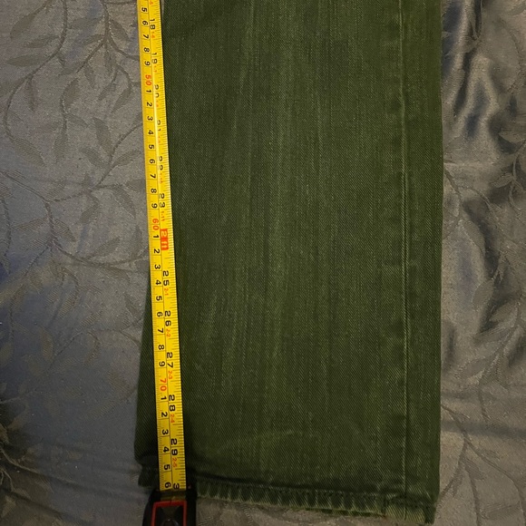 Ted Baker Jeans Tinned Sardines Green Button Fly Size 32R - Picture 9 of 11